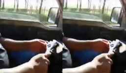 Độc chiêu lái ôtô khi không có vô-lăng